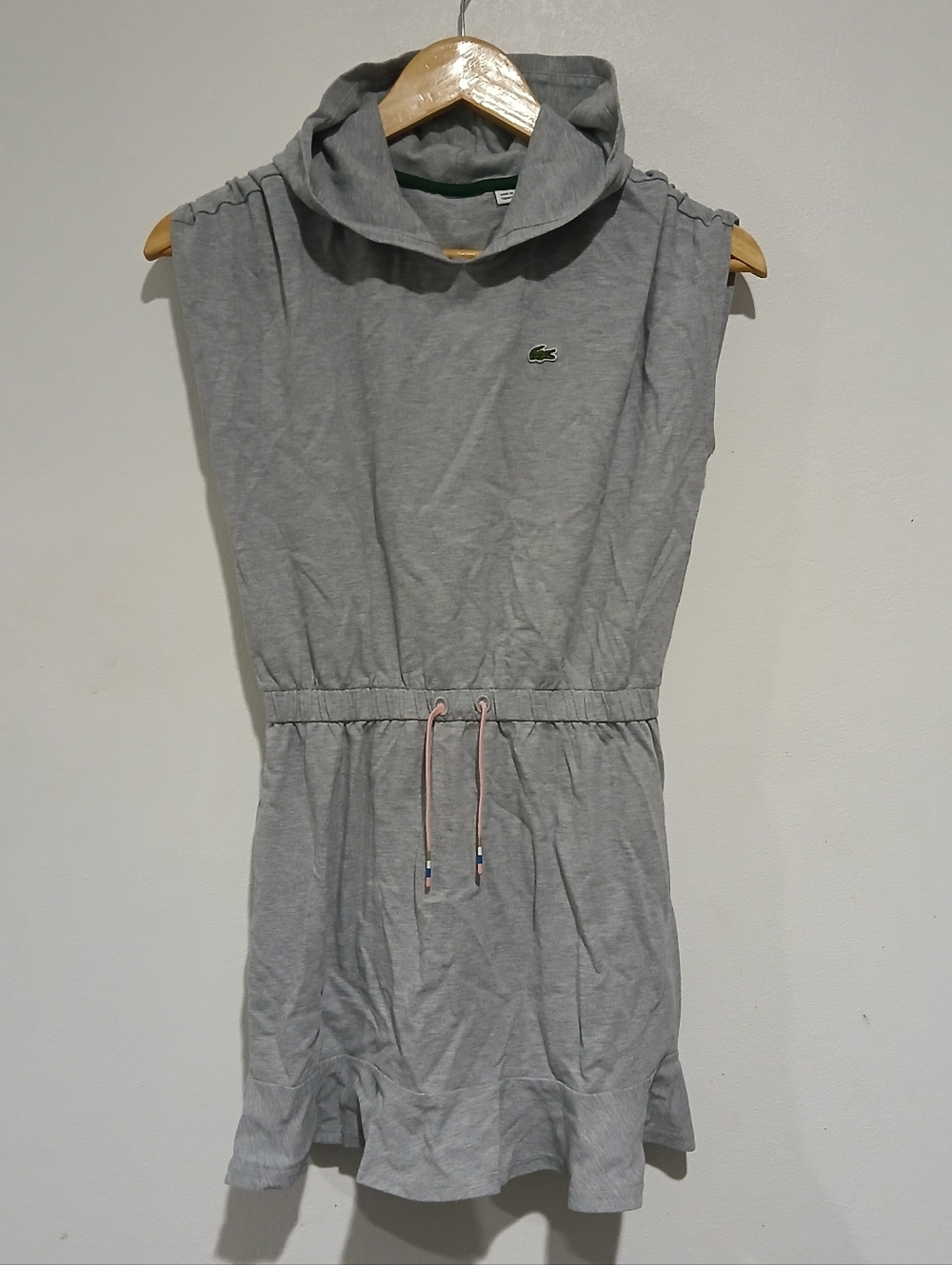 Lacoste Girl's Sleeveless Hooded Dress With Adjustable Waist For 10 Year old